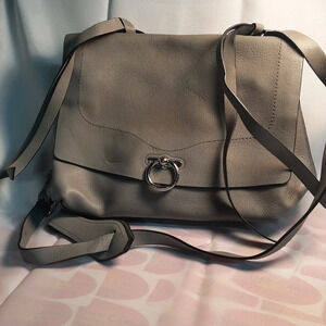 REBECCA MINKOFF GREY LEATHER BAG